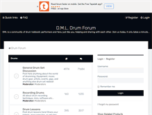 Tablet Screenshot of drumsmylife.com